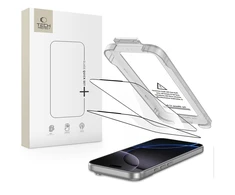 „Tech-Protect Quick Set+“ 2 grūdinto stiklo pakuotė, skirta „iPhone 17 Pro“ - juodas