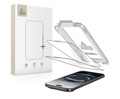 „Tech-Protect Quick Set+“ 2 grūdinto stiklo pakuotė, skirta „iPhone 17 Air“ - juodas