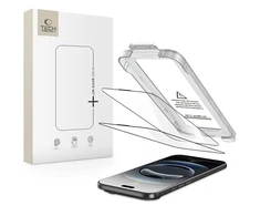 „Tech-Protect Quick Set+“ 2 grūdinto stiklo pakuotė, skirta „iPhone 17 Air“ - juodas
