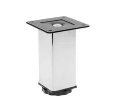 GTV Kvadratinė koja 40x40, juoda tvirtinimo detalė, 60 mm + reguliavimas