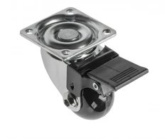 GTV Furniture wheel, Brazylia, juodas, 35mm (with brake)