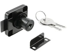 GTV Spintelės spyna su 2 raktais, 138 mm, juoda