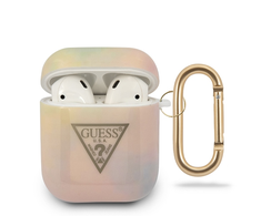 Dėklas Apple Guess GUACA2TPUMCGG01 AirPods 1/2 cover rožinė/pink Tie &amp; Dye Collection