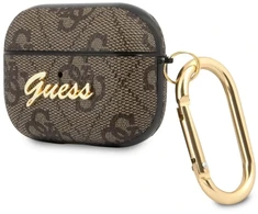 Dėklas Guess - Guess 4G Script PC/PU Case for AirPods Pro Brown