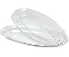 Guardini Plastic trays transparent set of 2 Easy Bake 46x23cm