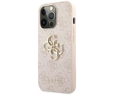 Guess 4G didelio metalinio logotipo dėklas iPhone 13 Pro | 13 6.1" – rožinė