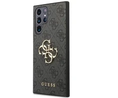 Guess 4G didelio metalinio logotipo dėklas Samsung Galaxy S24 Ultra - juodas