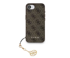 Guess 4G Charm dėklas skirtas Apple iPhone 16e Tone on Tone Brown
