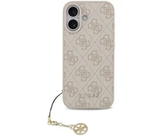 Guess 4G Charm dėklas skirtas Apple iPhone 17 Tone on Tone rožinės spalvos