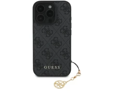 Guess 4G Charm Apple iPhone 16 Pro Max Tone on Tone dėklas telefonui pilkos spalvos
