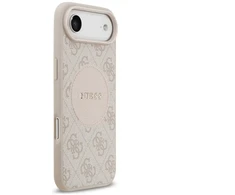 Dėklas Guess 4G Circle Classic Logo MagSafe, skirtas iPhone, rožinės spalvos