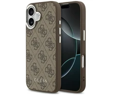 Dėklas Guess 4G Classic Logo MagSafe skirtas Apple iPhone 17 rudos spalvos