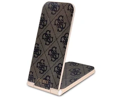 Indukcinis įkroviklis 15W sulenkiamas 2in1 Guess 4G Pattern MagSafe (GUDCFAL4PEGW) 15W ruda/ruda