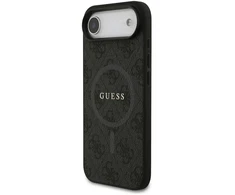 GUESS dėklas, skirtas IPHONE 17 Air, suderinamas su MagSafe GUHMP17MG4GFRK (PU 4G Ring Classic Logo) juodas