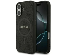 GUESS dėklas, skirtas IPHONE 17, suderinamas su MagSafe GUHMP17SG4GFRK (PU 4G Ring Classic Logo) juodas