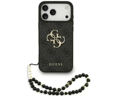 Guess 4G Strap 4G Classic Logo dėklas skirtas Apple iPhone 17 Pro Max juodos spalvos