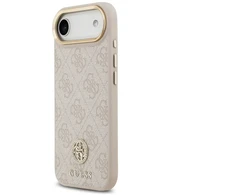 Guess 4G „Strass Logo &amp; Big Strap“ telefono dėklas su MagSafe palaikymu, skirtas iPhone 17 Air, rožinis