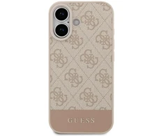 Guess 4G dryžuotas telefono dėklas iPhone 17, rožinis