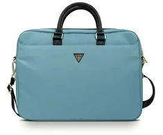Guess Nylon Triangle Logo bag for a 16" laptop - mėlynas