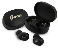 GUESS belaidės ausinės bluetooth TWS + docking station GUTWST30BK juodas