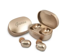 GUESS belaidės ausinės bluetooth TWS + docking station GUTWST30GO auksinis
