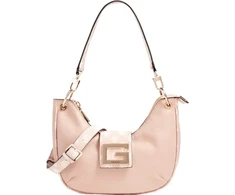 Guess, Brightside, Polyurethane, Textile Bag, Large Hobo, Blush, For Women