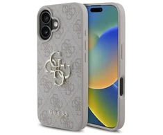 Guess dėklas iPhone 16 6,1" GUHCP16S4GMGPI 4G didelis logotipas rožinis