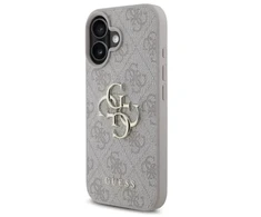 Guess dėklas iPhone 16 6,1" GUHCP16S4GMGPI 4G didelis logotipas rožinis