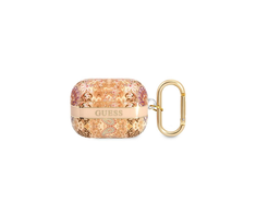 Apple AirPods Pro ausinių dėklas Guess AirPods Paisley Strap Collection (GUAPHHFLD) aukso spalvos