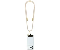 Guess Crossbody virvelė 4G Charm su įkrovimo kabeliu USB-C/USB-C rusvai gelsvas