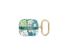 Apple AirPods 3 ausinių dėklas Guess AirPods Flower Strap Collection (GUA3HHFLN) žalios spalvos