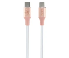 Guess Ebossed Logo USB-C / USB-C 1,5 m greito įkrovimo laidas – rožinė