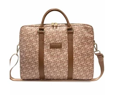 Nešiojamo kompiuterio krepšys 16" Guess GCube Stripes (GUCB15HGCFSEW) rudos spalvos
