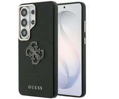 Dėklas Guess PU 4G Resin Metal Logo phone case for Samsung Galaxy S26 Ultra (S948) juodas