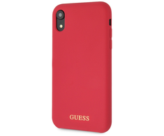 Guess GUHCI61LSGLRE iPhone XR raudonas/raudonas kietas silikoninis dėklas