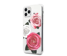 Apple iPhone 11 Pro Guess dėklas Flower Desire Rožinė &amp; Baltas Rose skaidrus