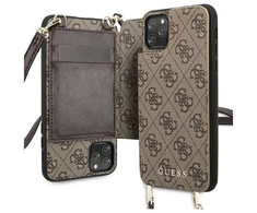 Guess 4G Crossbody telefono dėklas iPhone 11 Pro Max, rudas