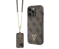 Apple iPhone 13 Pro Guess dėklas Crossbody 4G Metal Logo (GUHCP13LP4TDSCPW) rudos spalvos