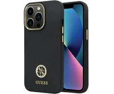 Dėklas GUESS GUHCP13XM4DGPK IPHONE 13 PRO MAX 6.7 "Juodas/Juodas HARDCASE SILICONE LOGO STRASS 4G