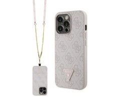 Apple iPhone 13 Pro Max Guess dėklas Crossbody 4G Metal Logo (GUHCP13XP4TDSCPP) rožinės spalvos