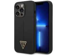 Guess GUHCP14LSLTGK Apple iPhone 14 Pro6,1" dėklas telefonui juodos spalvos hardcase Silicone Triangle