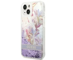 Dėklas Guess GUHCP14MLFLSU iPhone 14 Plus 6,7" violetinė violetinė hardcase Flower Liquid Glitter
