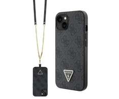 Apple iPhone 14 Guess dėklas Crossbody 4G Metal Logo (GUHCP14SP4TDSCPK) juodos spalvos