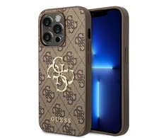 Dėklas GUESS GUHCP15L4L4GBBB IPHONE 15 PRO 6.1 "BRONZE/BROWN HARDCASE 4G BIG METAL LOGO