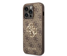 Dėklas GUESS GUHCP15L4L4GBBB IPHONE 15 PRO 6.1 "BRONZE/BROWN HARDCASE 4G BIG METAL LOGO