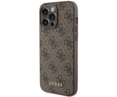 Dėklas GUESS GUHCP15XG4GFBR IPHONE 15 PRO MAX 6.7 "BRONZE/BROWN HARD CASE 4G METAL GOLD LOGO