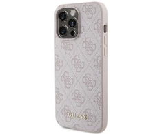Dėklas GUESS GUHCP15XG4GFPI IPHONE 15 PRO MAX 6.7 "Rožinis/Rožinis HARD CASE 4G METAL GOLD LOGO