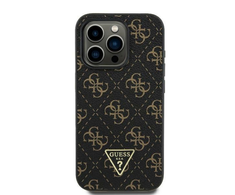 Guess New 4G Triangle Case Apple iPhone 16 6.1" - dėklas telefonui juodos spalvos