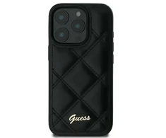 Dėklas Guess GUHCP16SPSQSQSK iPhone 16 6.1" juoda juodas hardcase Quiled Metal Logo