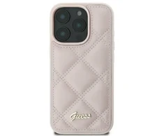 Dėklas Guess GUHCP16SPSQSQSP iPhone 16 6.1" różówy pink hardcase Quiled Metal Logo